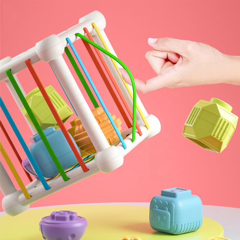 Baby Shape Sorting Toy Montessori Learning Educational Toys Sensory Shape Cube Sorter Toy (Random Color) Multi-color big image 4