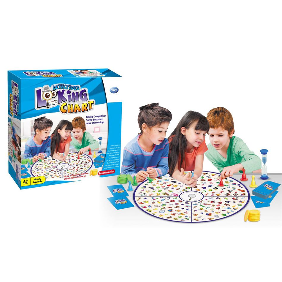 detetives procurando gráfico jogo de tabuleiro combinando tabuleiro jogo de memória kit de brinquedos de aprendizagem pré-escolar brinquedo educacional Multicolorido big image 2