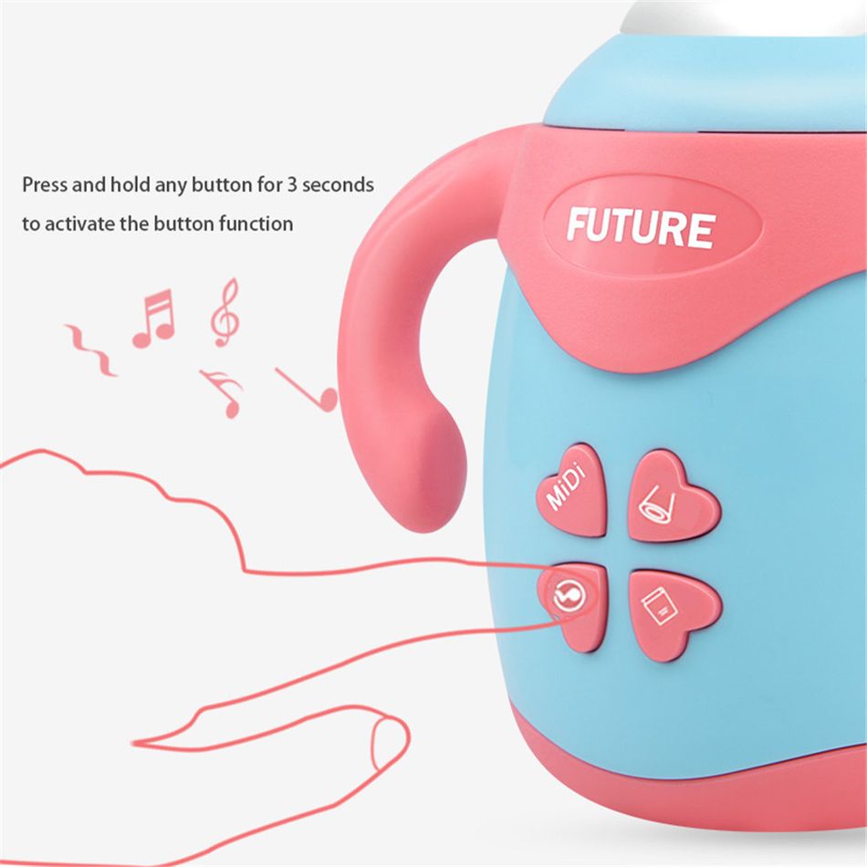 Simulation Milk Bottle Baby Phone LED Flashing Toy with Sound & Light Educational Toy Multi-color big image 4