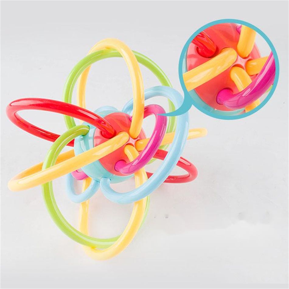 Baby Rattle Sensory Teether Toy Grip Ball Toy (Parts Color Random) Color-A big image 4
