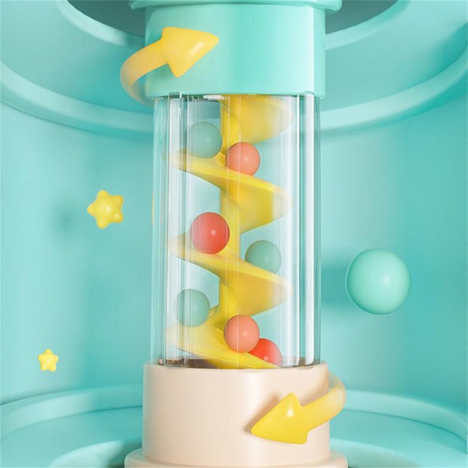 Baby Rattle Toys Food Grade Silicone Teether Hand Grab Sensory Toys Toddler Teething Toy (Random color of spare parts) Color-A big image 3