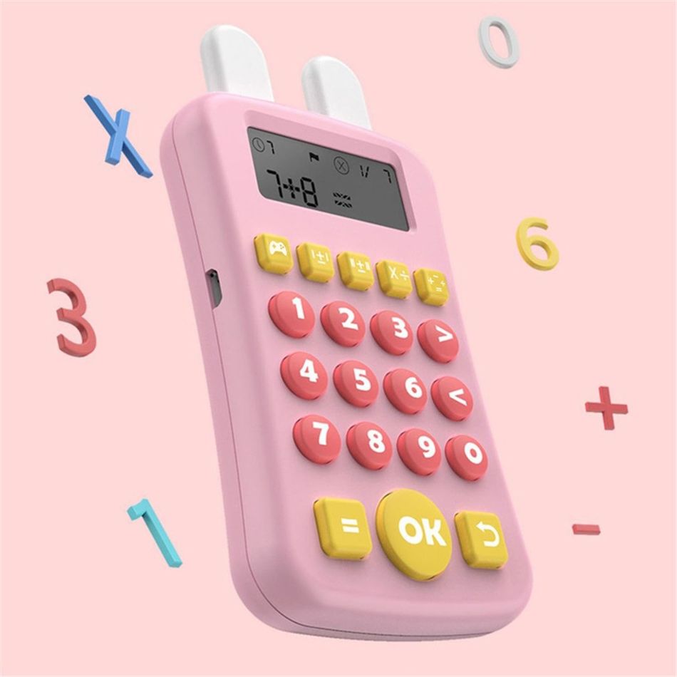 Kids Math Oral Arithmetic Training Machine Calculator Toys Mathematical Thinking Training Time-Limited Test Color-A big image 1