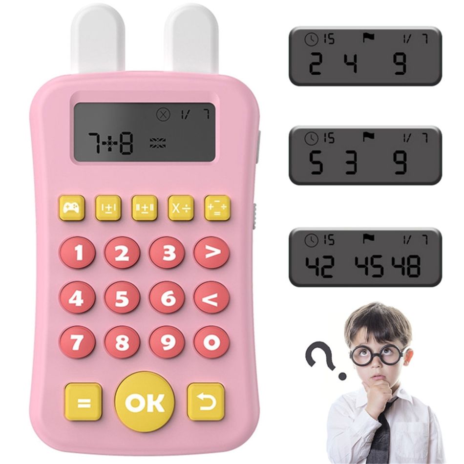 Kids Math Oral Arithmetic Training Machine Calculator Toys Mathematical Thinking Training Time-Limited Test Color-A big image 6