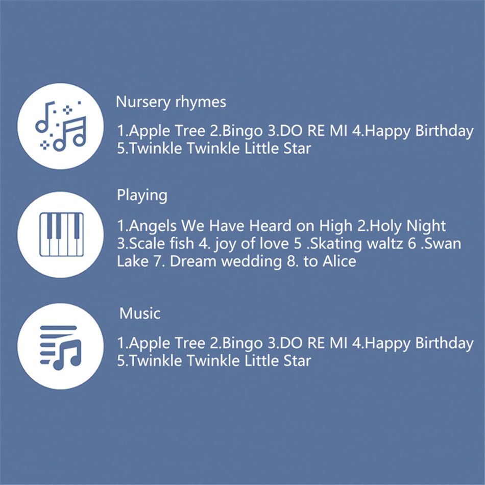 Kids Infants Musical Instrument Learning Table Early Educational Study Activity Center Music Board Game Color-A big image 5
