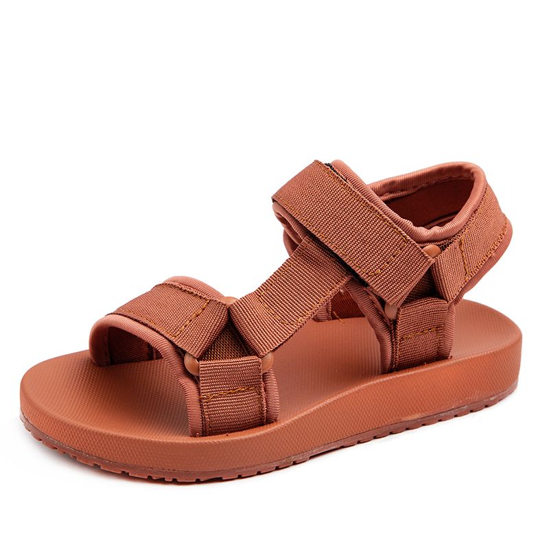 Toddler / Kids Casual Solid Canvas Sandals Brown big image 1