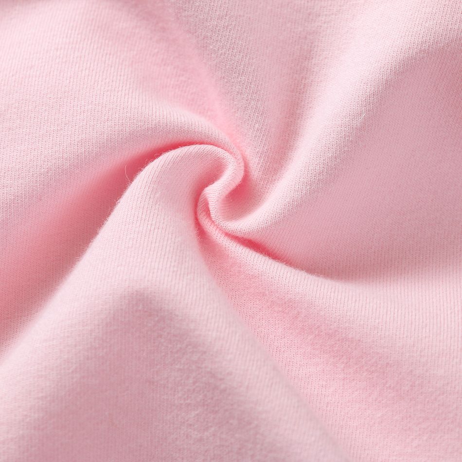 2 Stück Kleinkinder Mädchen Flatterärmel Basics T-Shirt-Sets rosa big image 2