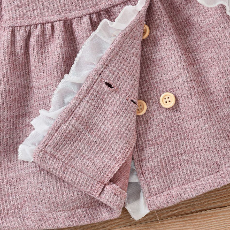 2 unidades Bebé Extremidades franzidas Bonito Manga comprida Vestidos Rosa big image 8