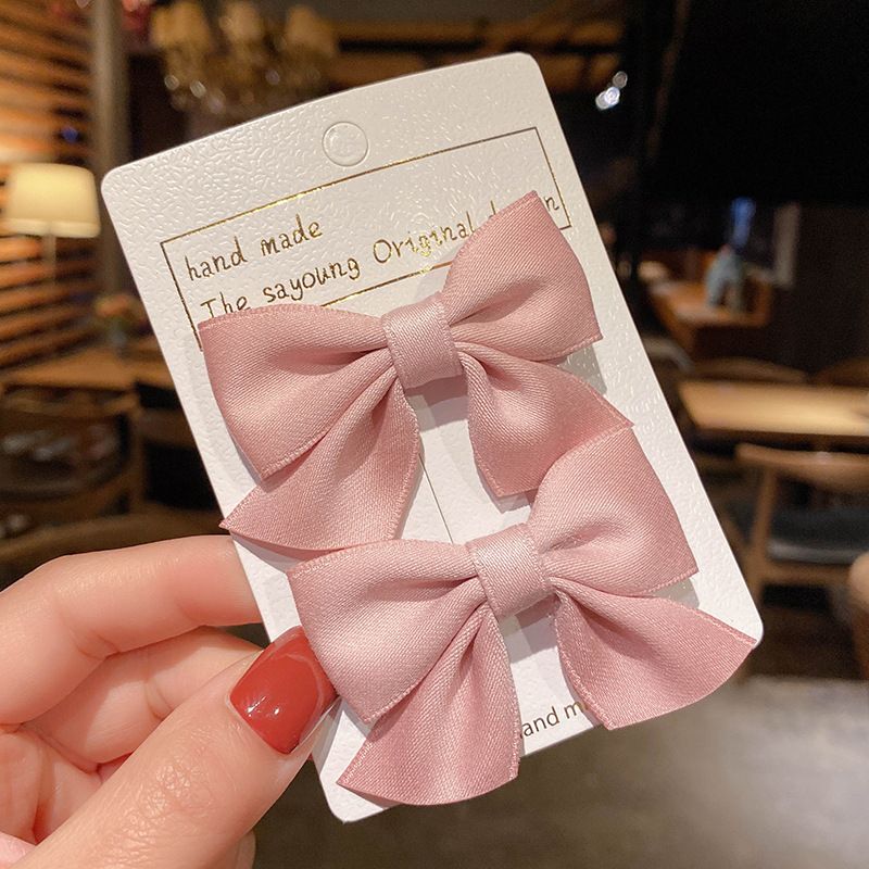 2-teilige feste bowknot Haarband für Mädchen rosa big image 3