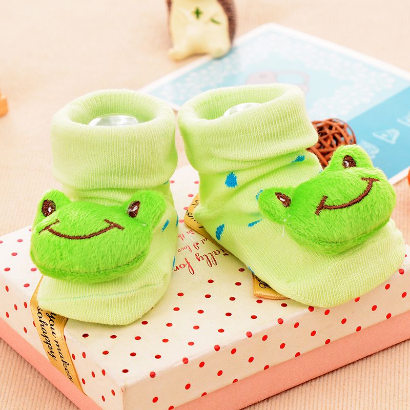 Baby Cartoon Tierfrucht dreidimensionale Socken grün big image 5