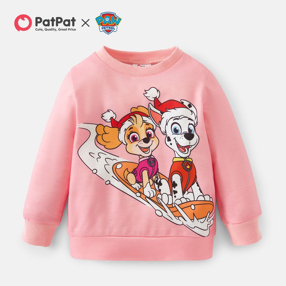 PAW Patrol Toddler Boy/Girl Merry Christmas Pups Team Sweatshirt Pink