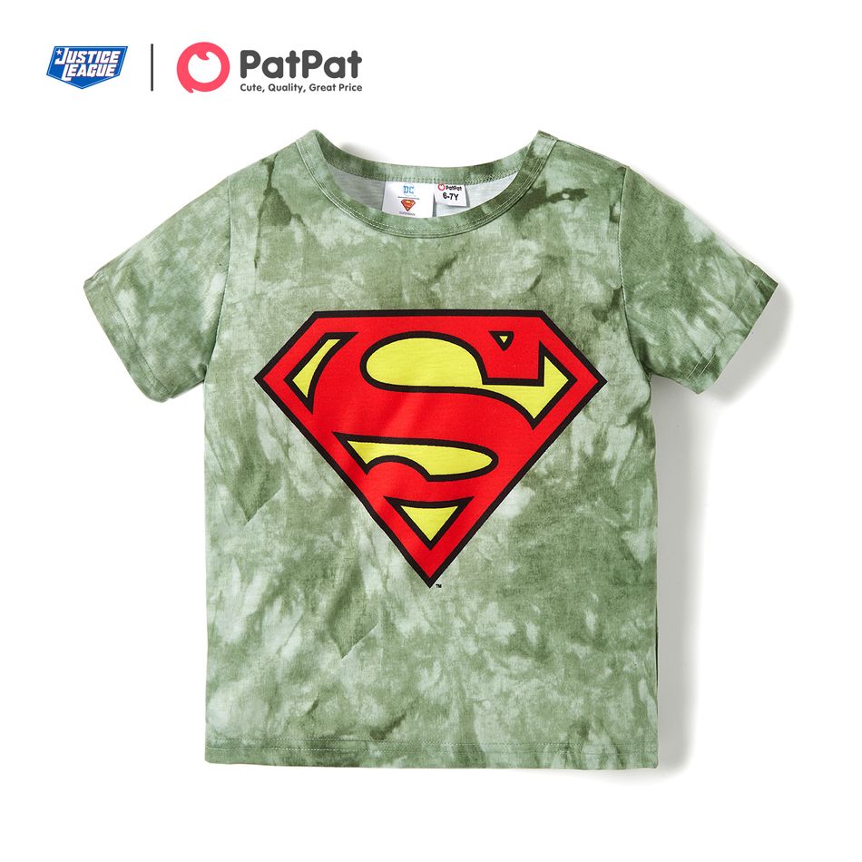 Justice League Kid Boy Tie Dyed Short-sleeve Tee Green