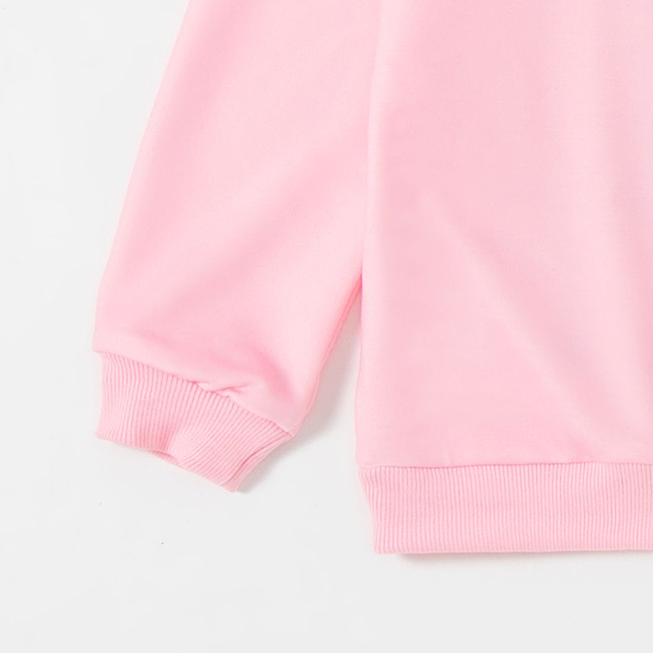 Barbie Toddler Girl Unicorn Character Print Sweatshirt/ Elasticized Flared Pants Pink big image 4