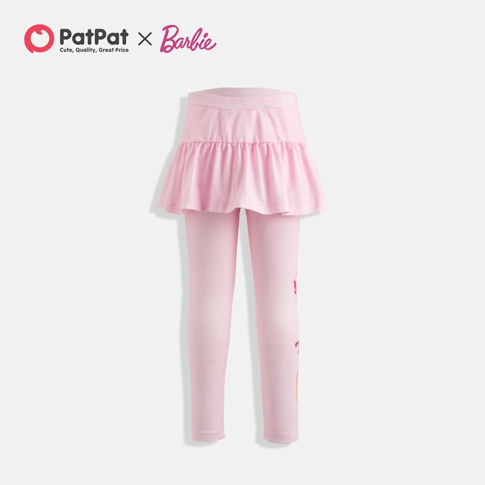 barbie leggings jupe à volants imprimé étoile pour petite fille Rose big image 5