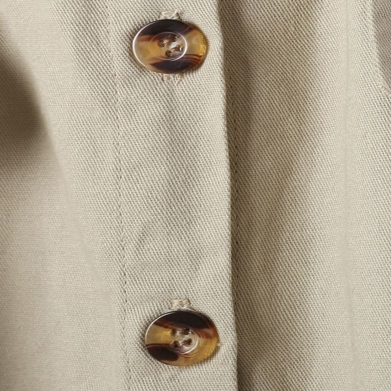 Toddler Girl Lapel Collar Button Design Short-sleeve Jumpsuits Apricot big image 7