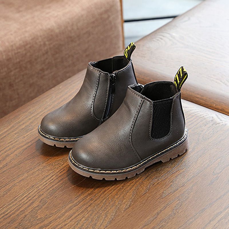 Toddler / Kid Classic Solid Casual Vintage Boots Grey big image 1
