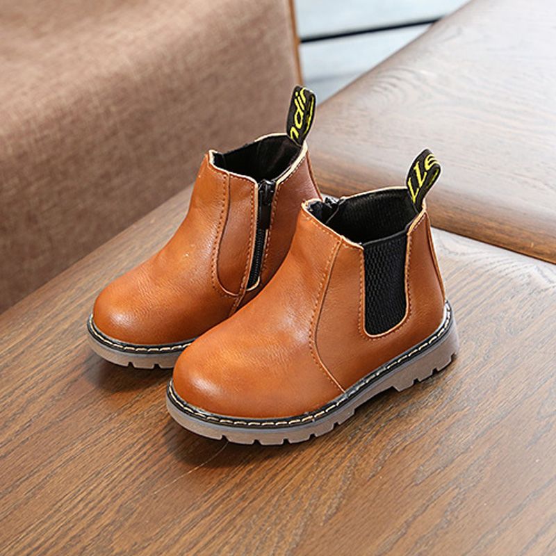 Toddler / Kid Classic Solid Casual Vintage Boots Coffee