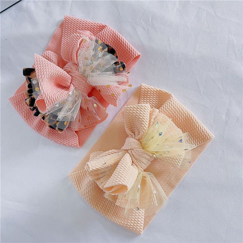 2-pack Big Bow Decor Textured Headband for Girls Multi-color