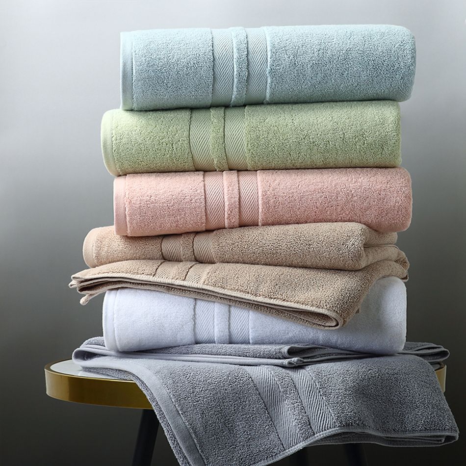 Pure Cotton Multicolor Optional Absorbent Soft Towel White