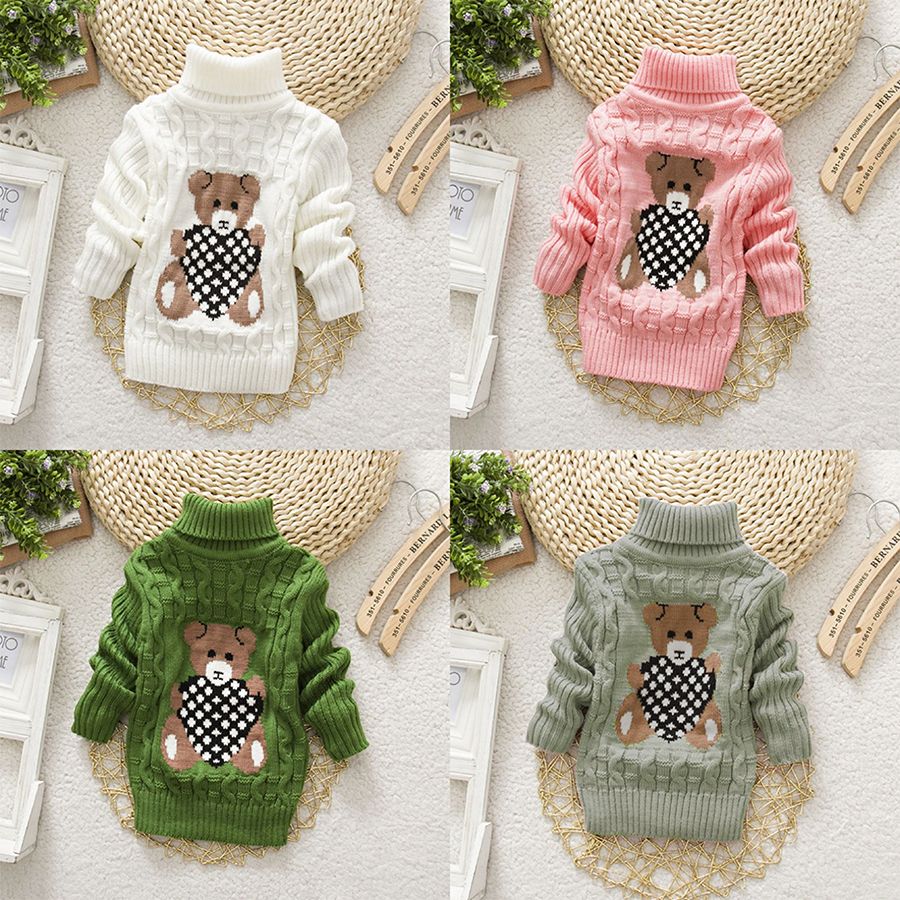Baby / Toddler Adorable Bear Print Long-sleeve Sweater White big image 6