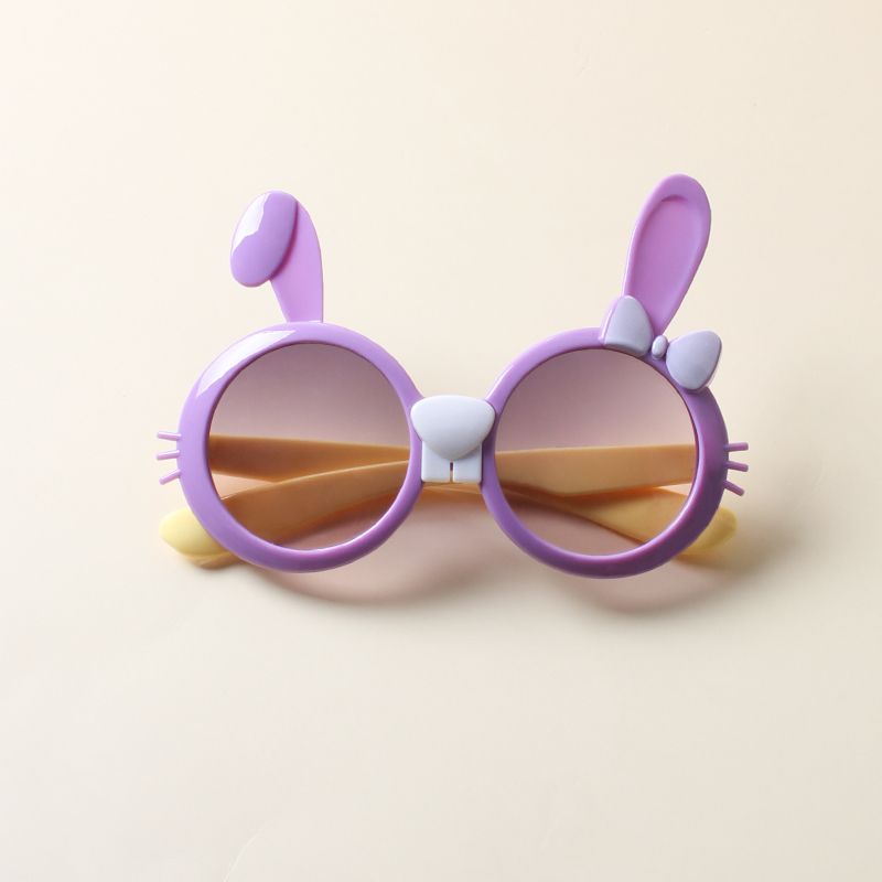 Toddler / Kid Cartoon Creative Rabbit Bunny Ears Decorative Glasses Purple