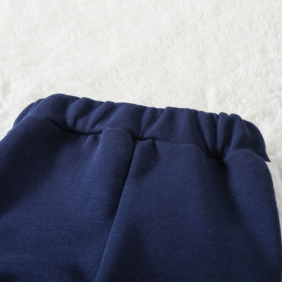 2pcs Baby Boy Tiger Print Long-sleeve Sweatshirt and Sweatpants Set OffWhite big image 8