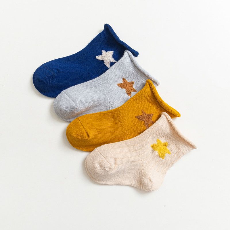 4-pack Baby / Toddler Stars Middle Socks Multi-color