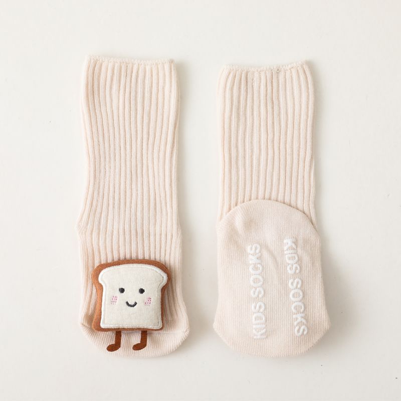 Baby / Toddler Three-dimensional Cartoon Socks Non-slip Floor Socks Dispensing Beige big image 2