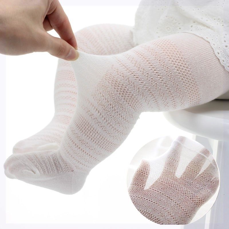 Baby / Toddler Pure Color Textured Pantyhose Leggings Tights White big image 4