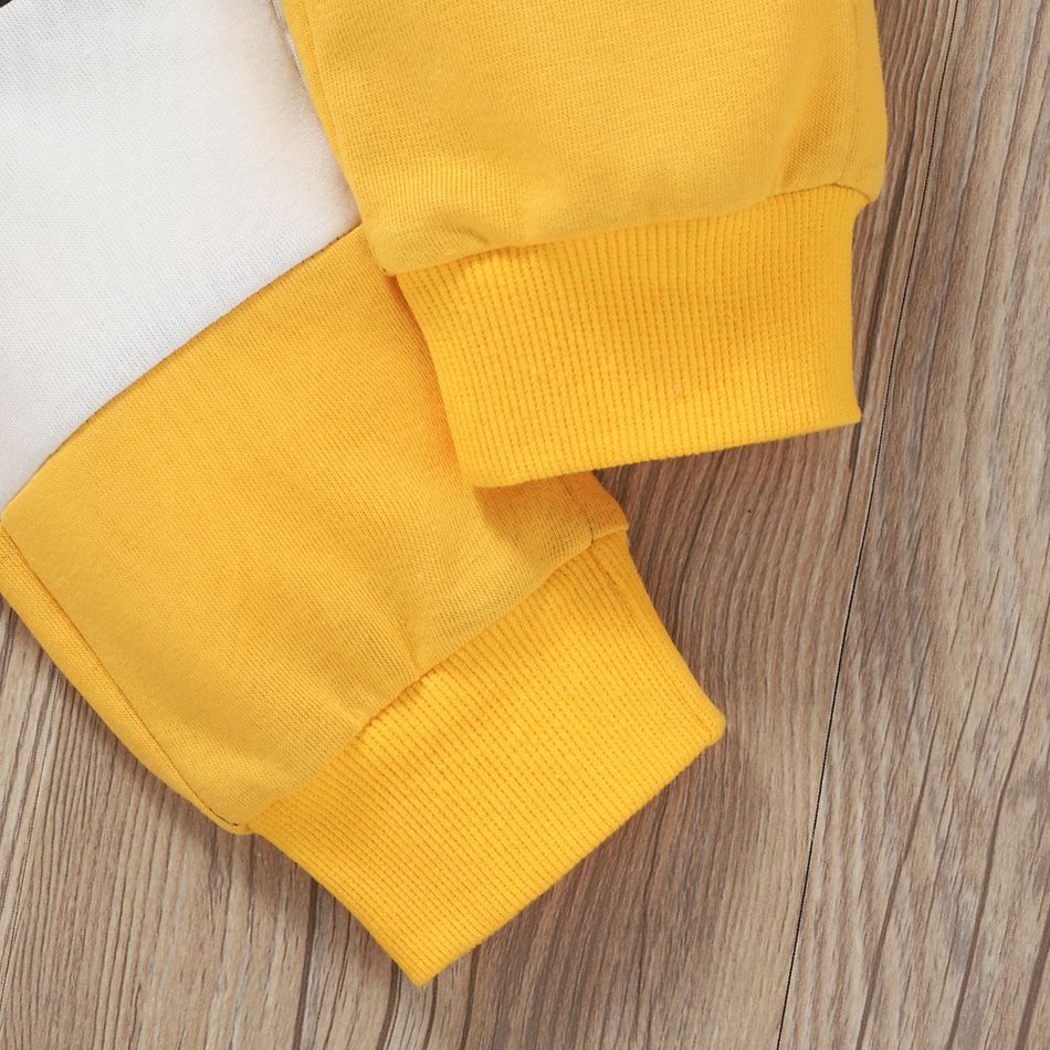 2 unidades Criança Menino Costuras de tecido Clássico conjuntos de moletom Amarelo big image 5
