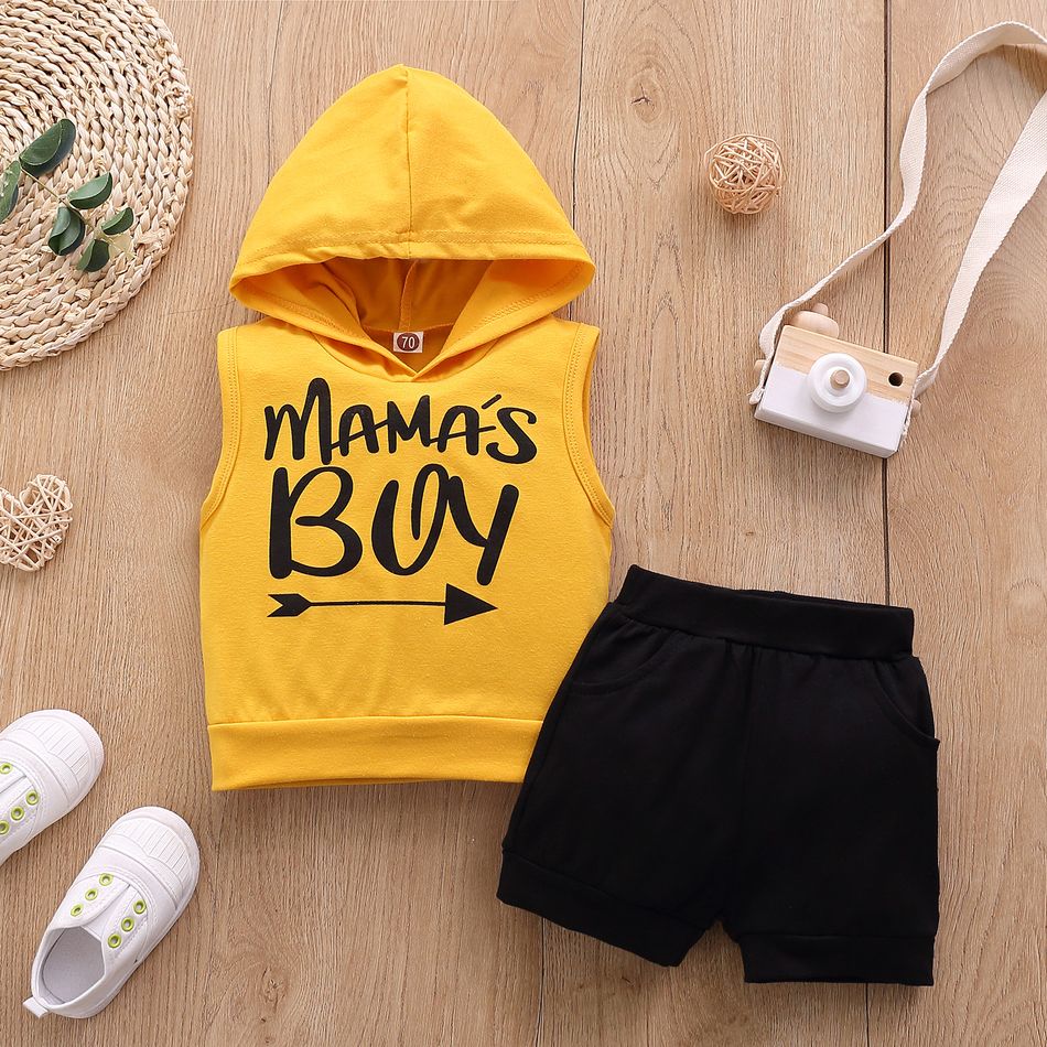 2 unidades Bebé Menino Casual Conjunto para bebé Amarelo big image 1