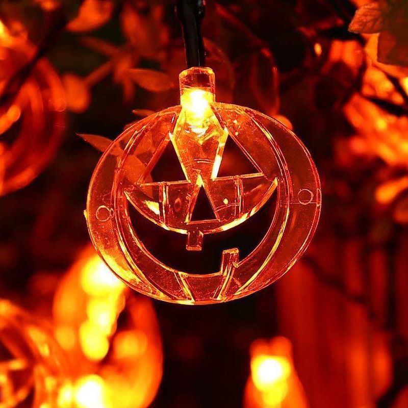 Halloween Pumpkin Decorations Lights Halloween Lights String Battery Operated Lights for Outdoor Indoor Halloween Party Orange big image 4