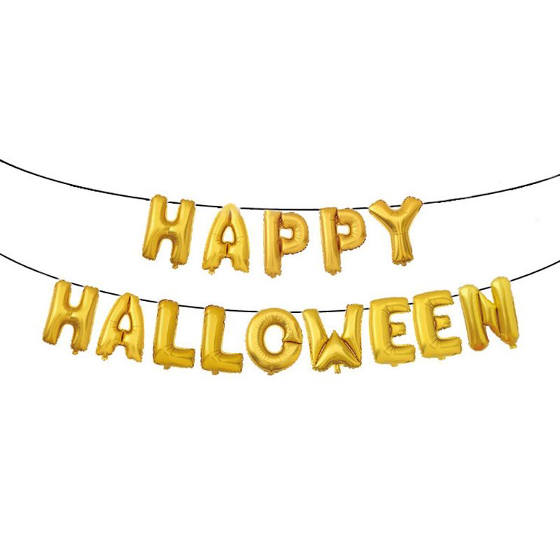 felice halloween palloncini banner decorazione del partito foglio di alluminio palloncino Oro