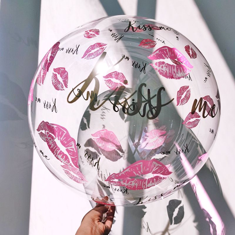 Kiss Me Red Lip Balloons for Valentine's Day Wedding Proposal Anniversary Party Romantic Decoration Multi-color big image 1