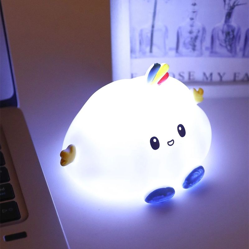 Creative Clouds Night Light Soft Vinyl Night Lamp Home Atmosphere Bedroom Bedside Lamp White