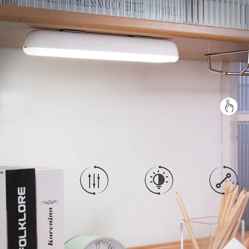 Luz noturna de indução led automática sem fio lâmpada de luz noturna de indução do corpo humano usb recarregável sensor de movimento luz do corredor Branco big image 2
