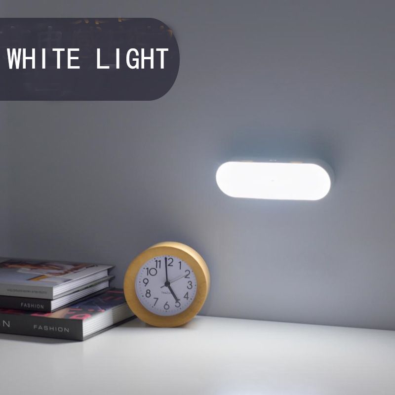 Luz noturna de indução led automática sem fio lâmpada de luz noturna de indução do corpo humano usb recarregável sensor de movimento luz do corredor Branco big image 1