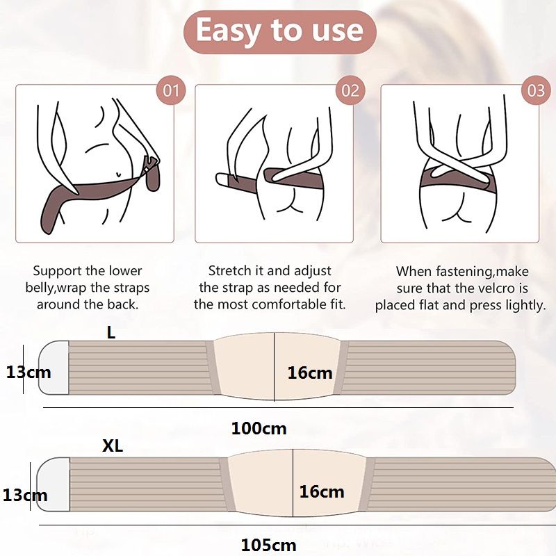 Maternity Support Belt Mesh Breathable Pregnancy Belly Support Band Pelvic Back Support Pregnancy Must-Haves Beige big image 5