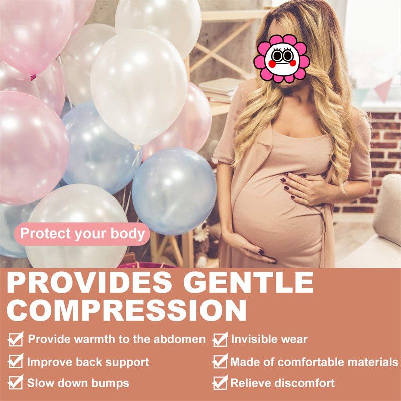 Maternity Support Belt Mesh Breathable Pregnancy Belly Support Band Pelvic Back Support Pregnancy Must-Haves Beige big image 7
