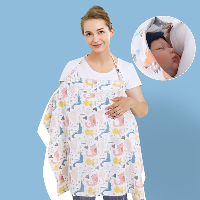 Nursing Cover Multi-use Baby Breastfeeding Poncho 360° Coverage Privacy Comfortable Breathable Stroller Cover Mosquito Net Color-C big image 2