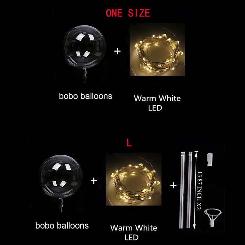 LED Bubble Balloon Copper Wire String Lights Wedding Birthday Holiday Party Decorations LED Light Balloon White big image 7
