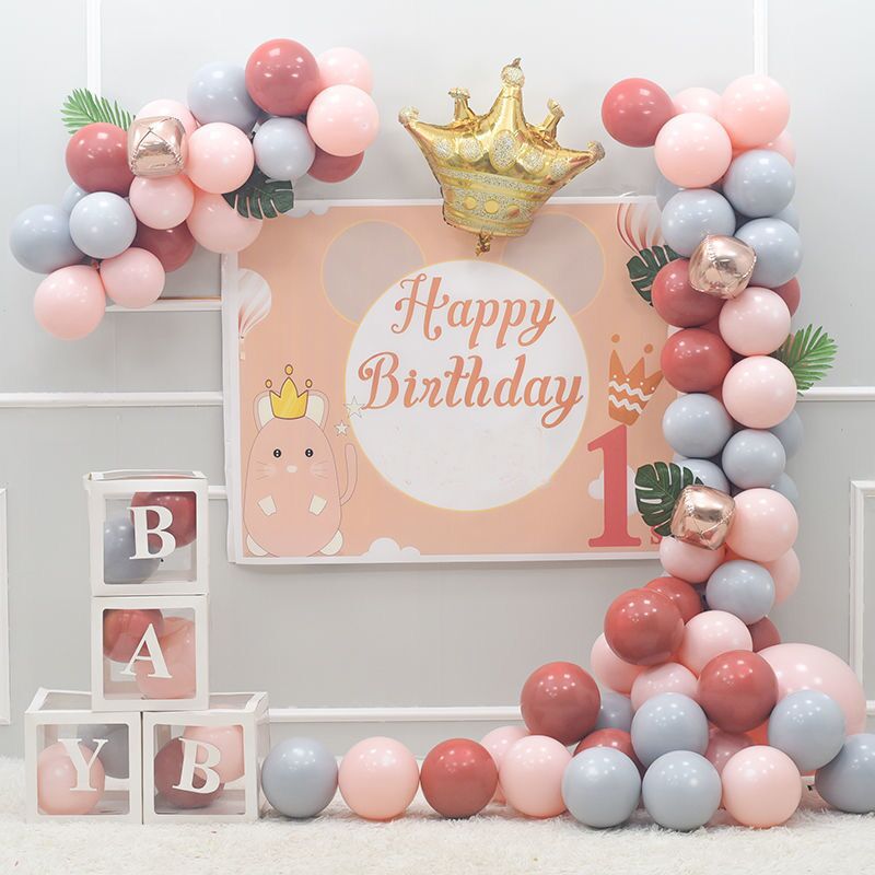 83pcs Pink Balloons Garland Arch Kit Birthday Photography Backdrop Decoration Supplies Birthday Party Decor Color-A big image 3