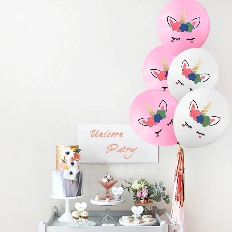 10-pack Unicorn Balloons Set Thick Latex Unicorn Balloon for Unicorn Theme Party Kids Birthday Party Festival Party Decor White big image 4