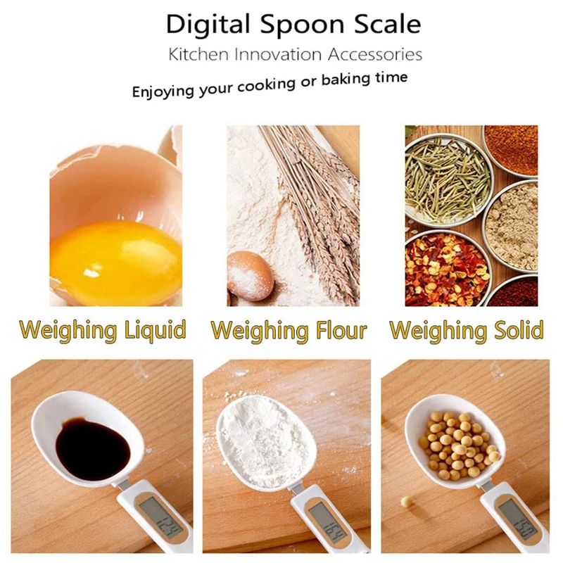 Electronic Measuring Spoon Digital Spoon Scale Kitchen Electronic Weighing Spoon with Display Measurements White big image 5