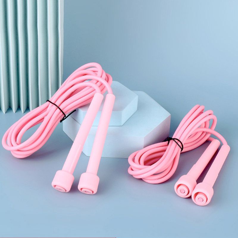 Adult Speed Jump Rope 2.7M PVC Skipping Training Rope Non-slip Handle for Fitness Weight Loss Sports Pink big image 2