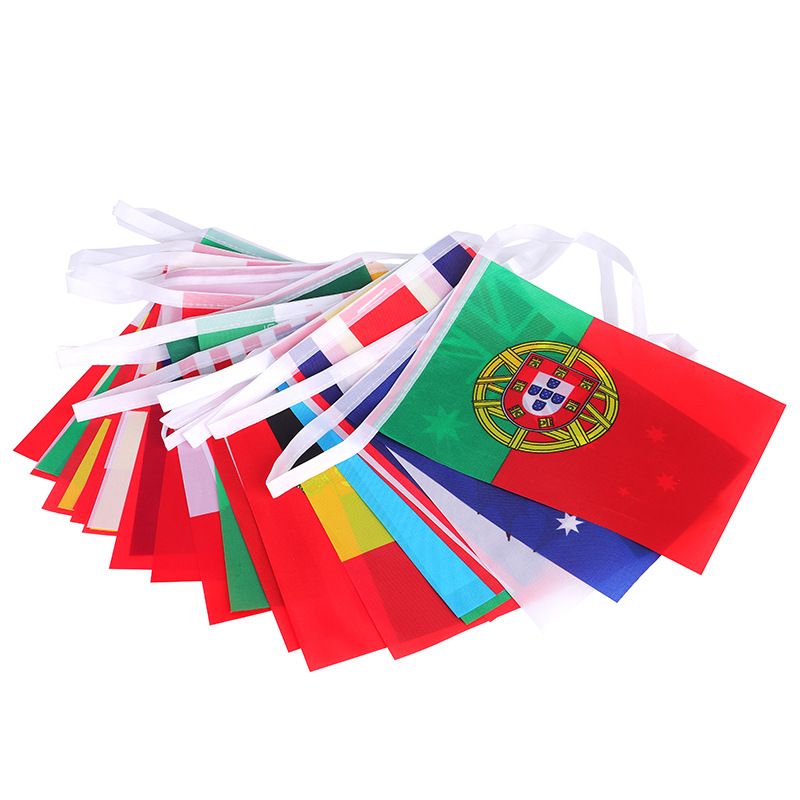 2022 Qatar Top 32 Countries String Flag Bunting Pennant Banner Restaurant Bar Banner Decoration Color-A big image 5
