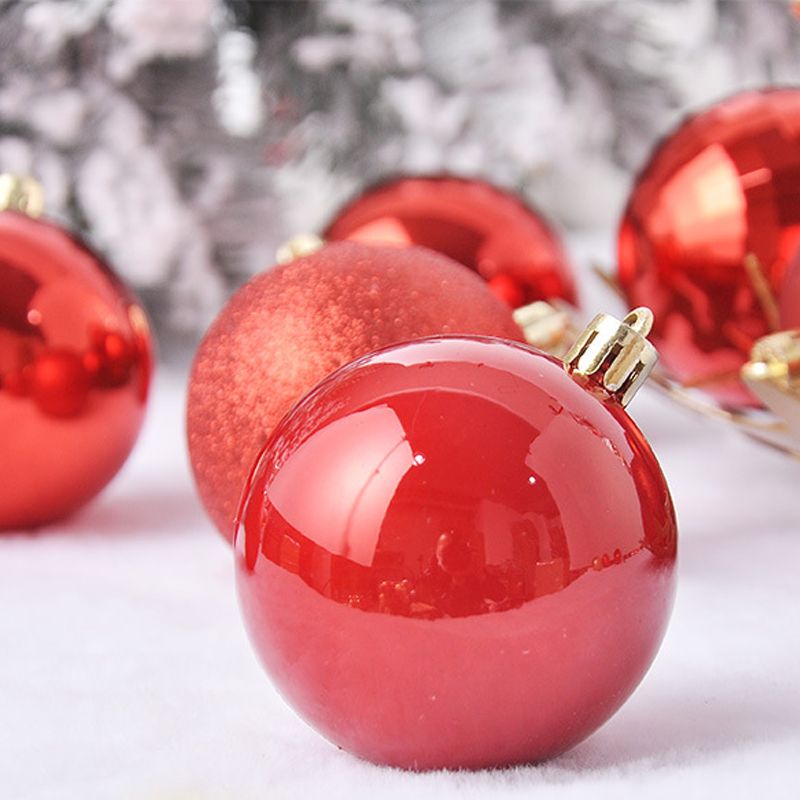 24 palline di natale ornamenti decorazione albero di natale palla appesa decorazioni per feste di natale Rosso big image 5