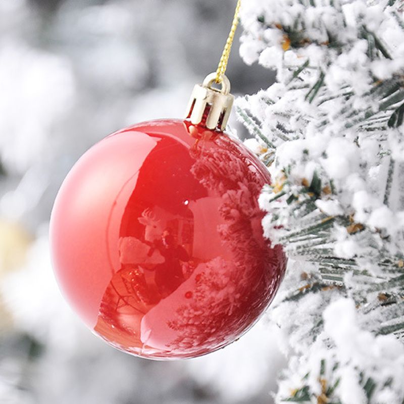 24 peças enfeites de bolas de natal decoração de árvore de natal bola pendurada decorações de festa de natal Vermelho big image 6