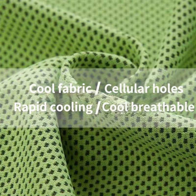 Toalha de resfriamento toalha de gelo respirável com bolsa de malha de armazenamento para academia de corrida de ioga esportiva, acampamento de fitness de treino (30*90 cm/11,81*35,43 polegadas) Verde big image 7
