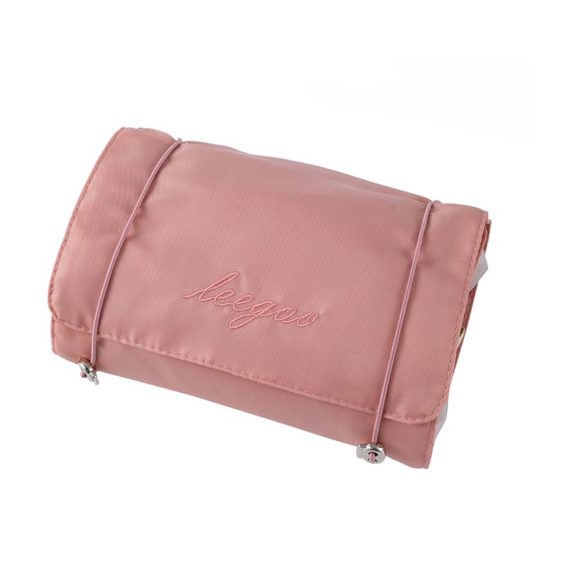 4 in 1 Roll-Up Makeup Bag Travel Organizer Waterproof Cosmetic Bag for Women Pink big image 3