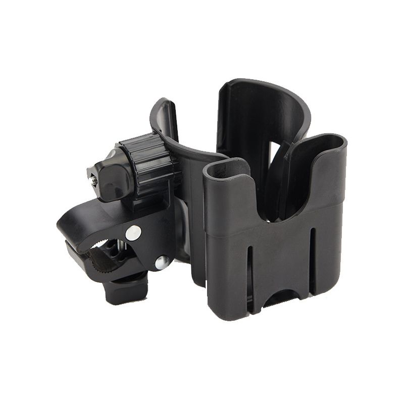 2-in-1 Stroller Cup Holder with Phone Organizer Holder Universal Baby Cart Stroller Cup Holder Black big image 1